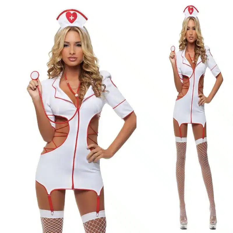 2018 Women Sexy Nurse Costume Hot Erotic Underwear Role Play Games Women Erotic Lingerie Female Sexy Underwear lenceria Uniform 9