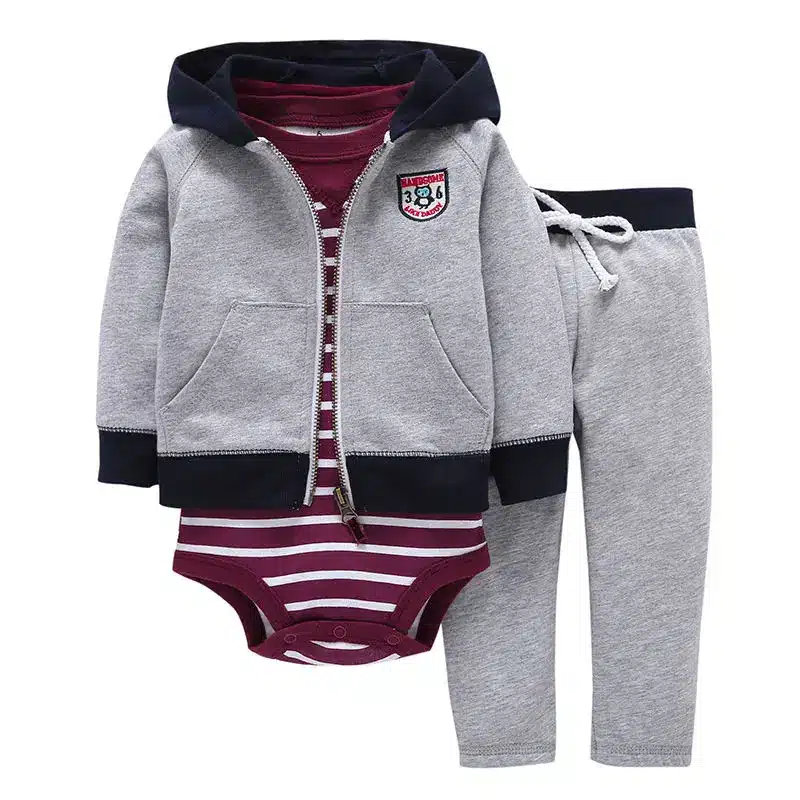 2018 Top Fashion Special Offer Full 100% Cotton Bodysuit & Pants Set Clothing Baby Boys Girl Clothes 0~24 Months Newborn Suit 4