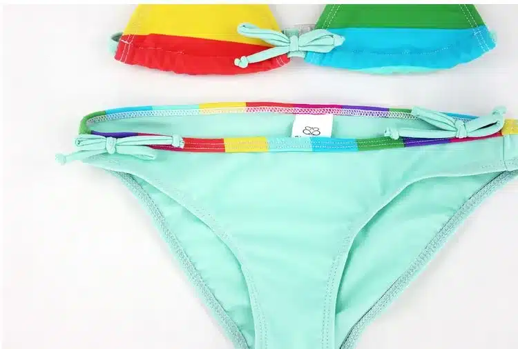 2018 Children Swimwear Baby Kids Cute stripe Bikini Girls split Two Pieces swimsuit Bathing suit Beachwear kids biquini infantil 19
