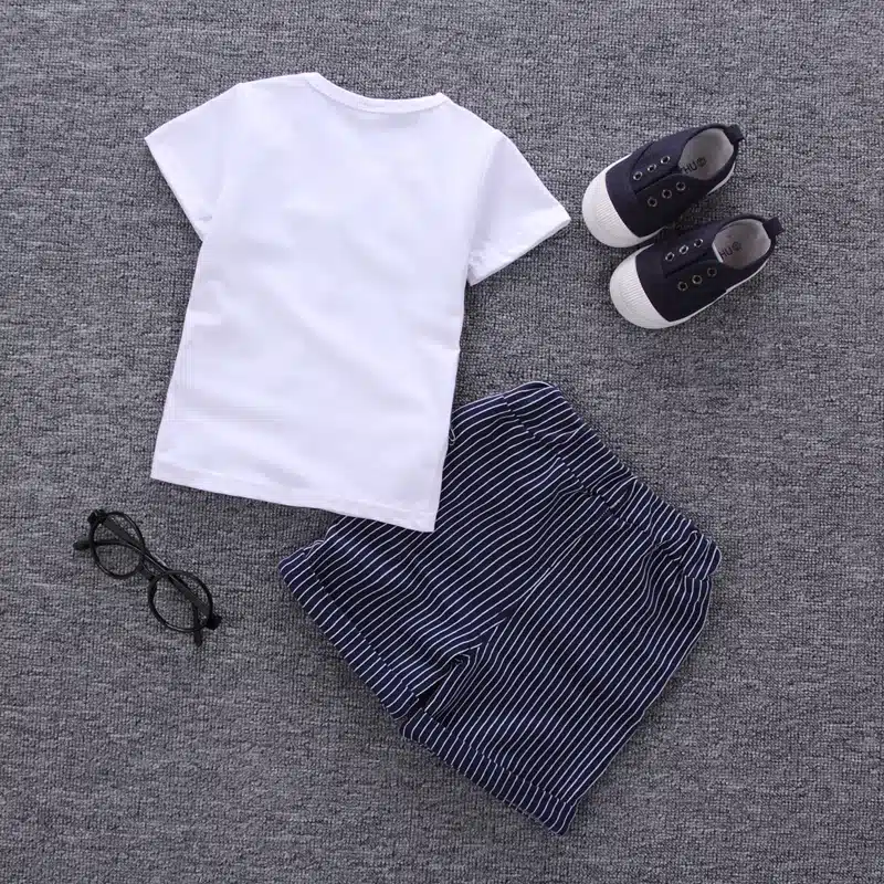 MANJI New baby boy clothes 2018 cotton material fashion design boys clothing set A002-10 children's summer clothing 17