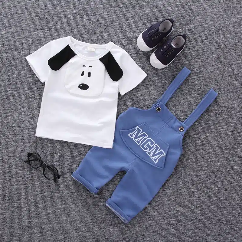 MANJI New baby boy clothes 2018 cotton material fashion design boys clothing set A002-10 children's summer clothing 26