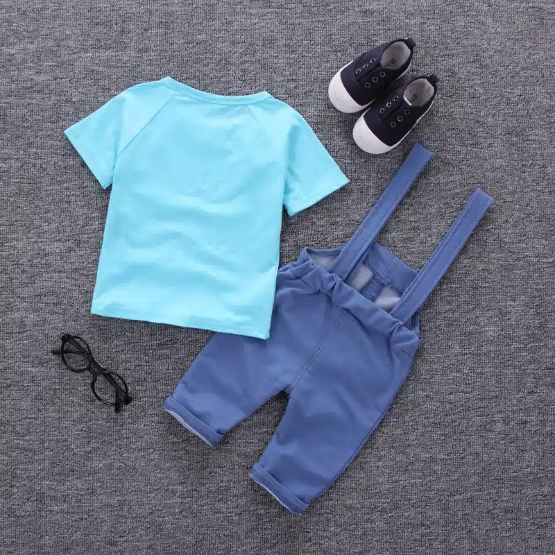 MANJI New baby boy clothes 2018 cotton material fashion design boys clothing set A002-10 children's summer clothing 30