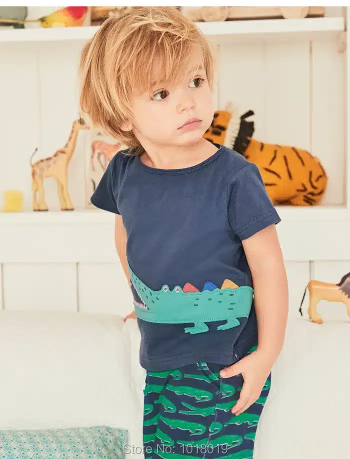 New 2018 Baby Boys Clothing Set Quality 100% Cotton Toddler Kids Clothes Short Sleeve Baby Boy Clothes Set Children Suit Outwear 12