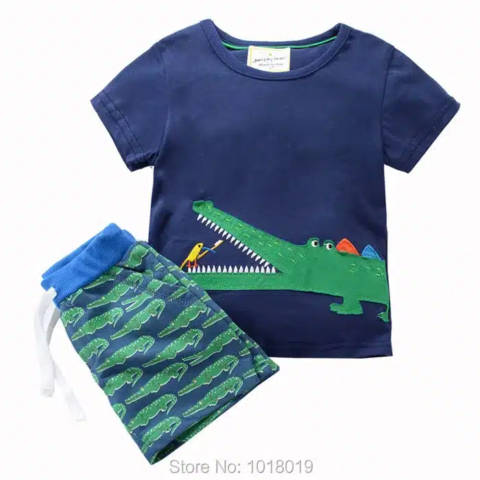 New 2018 Baby Boys Clothing Set Quality 100% Cotton Toddler Kids Clothes Short Sleeve Baby Boy Clothes Set Children Suit Outwear 22