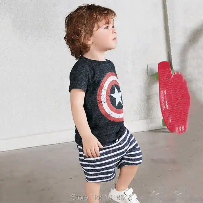 New 2018 Baby Boys Clothing Set Quality 100% Cotton Toddler Kids Clothes Short Sleeve Baby Boy Clothes Set Children Suit Outwear 51