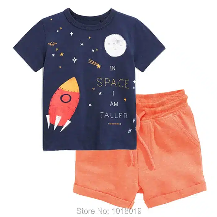 New 2018 Baby Boys Clothing Set Quality 100% Cotton Toddler Kids Clothes Short Sleeve Baby Boy Clothes Set Children Suit Outwear 63