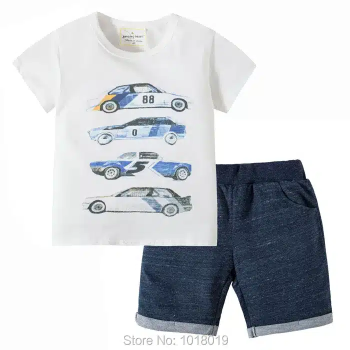 New 2018 Baby Boys Clothing Set Quality 100% Cotton Toddler Kids Clothes Short Sleeve Baby Boy Clothes Set Children Suit Outwear 78