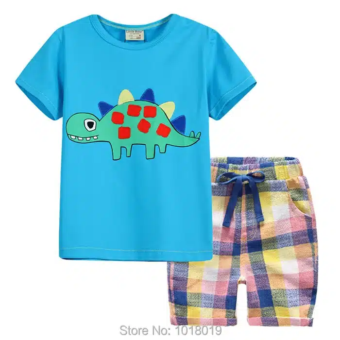 New 2018 Baby Boys Clothing Set Quality 100% Cotton Toddler Kids Clothes Short Sleeve Baby Boy Clothes Set Children Suit Outwear 89