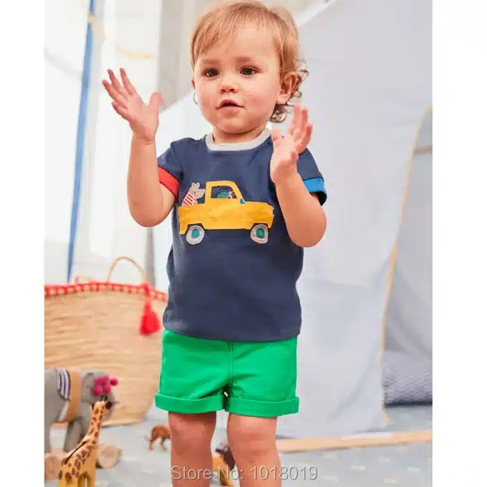 New 2018 Baby Boys Clothing Set Quality 100% Cotton Toddler Kids Clothes Short Sleeve Baby Boy Clothes Set Children Suit Outwear 101