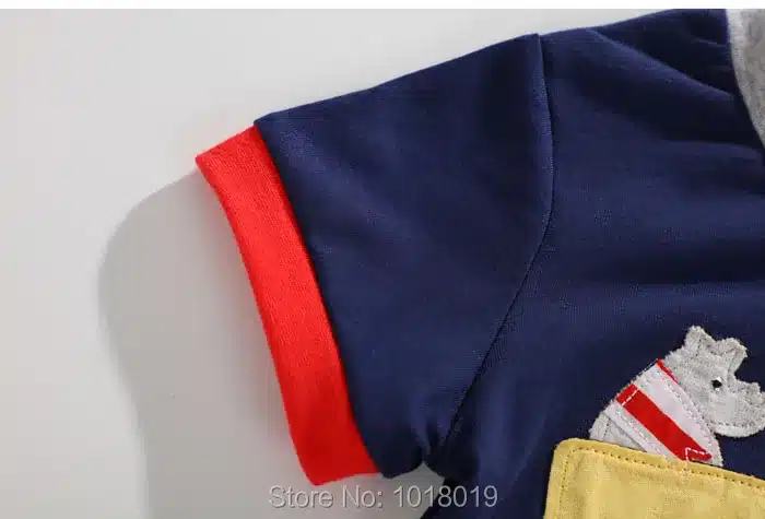 New 2018 Baby Boys Clothing Set Quality 100% Cotton Toddler Kids Clothes Short Sleeve Baby Boy Clothes Set Children Suit Outwear 105