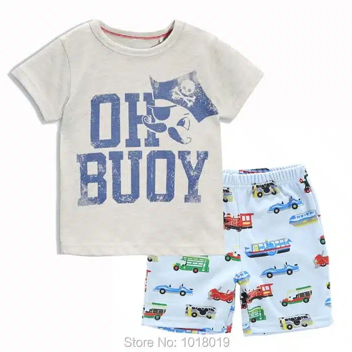 New 2018 Baby Boys Clothing Set Quality 100% Cotton Toddler Kids Clothes Short Sleeve Baby Boy Clothes Set Children Suit Outwear 116