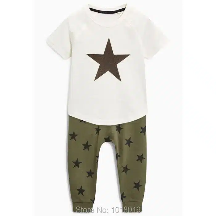 New 2018 Baby Boys Clothing Set Quality 100% Cotton Toddler Kids Clothes Short Sleeve Baby Boy Clothes Set Children Suit Outwear 128