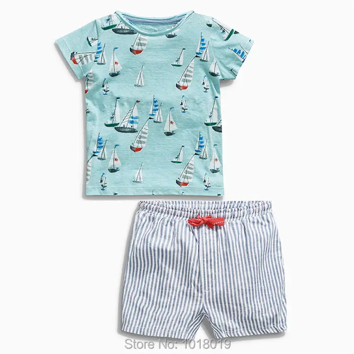 New 2018 Baby Boys Clothing Set Quality 100% Cotton Toddler Kids Clothes Short Sleeve Baby Boy Clothes Set Children Suit Outwear 138