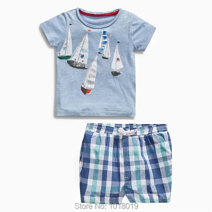 New 2018 Baby Boys Clothing Set Quality 100% Cotton Toddler Kids Clothes Short Sleeve Baby Boy Clothes Set Children Suit Outwear 141