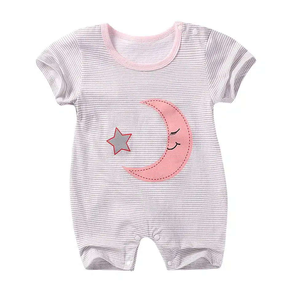 2018 New Baby Rompers summer Cotton baby girl clothes short sleeve printing baby boys Jumpsuits Roupas Bebes Infant Clothing 3