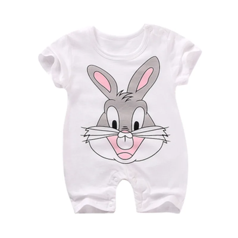 2018 New Baby Rompers summer Cotton baby girl clothes short sleeve printing baby boys Jumpsuits Roupas Bebes Infant Clothing 6