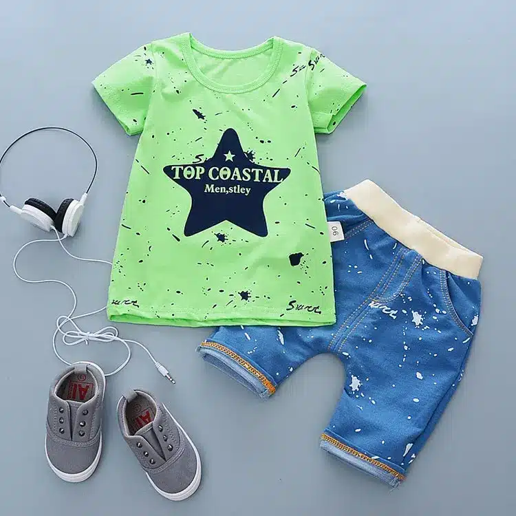 Child 2018 summer infant baby boy clothes outfits sports suits 2pcs sets for baby boy clothing set 100% cotton design tracksuit 6