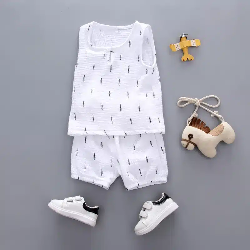 Baby Boys Clothes 2018 Summer Style Beach Star Tree Print Casual Sport Suit 2Pcs Sets T Shirt + Shorts Baby Girls Clothes Set 17