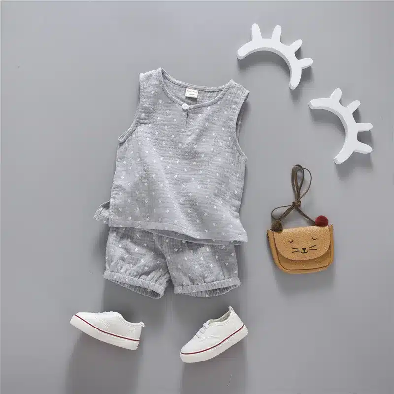 Baby Boys Clothes 2018 Summer Style Beach Star Tree Print Casual Sport Suit 2Pcs Sets T Shirt + Shorts Baby Girls Clothes Set 19