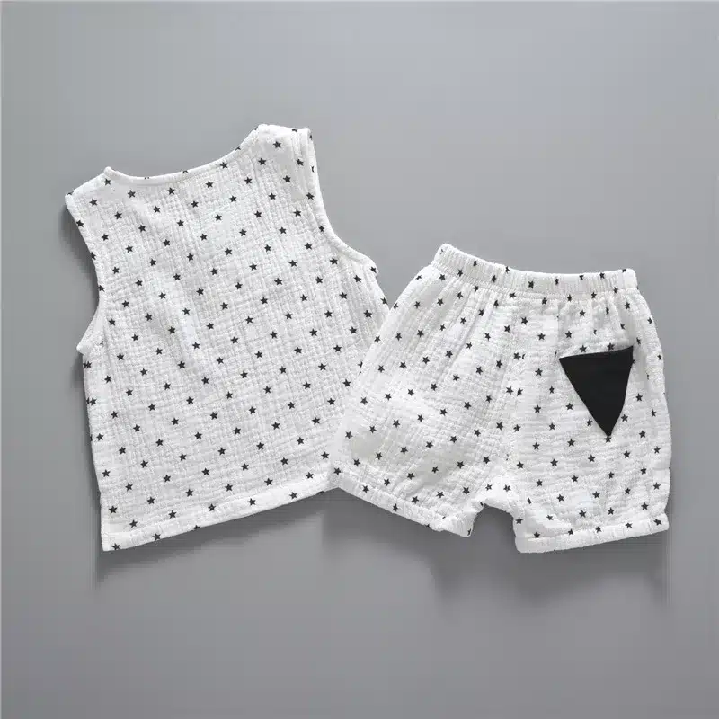 Baby Boys Clothes 2018 Summer Style Beach Star Tree Print Casual Sport Suit 2Pcs Sets T Shirt + Shorts Baby Girls Clothes Set 23