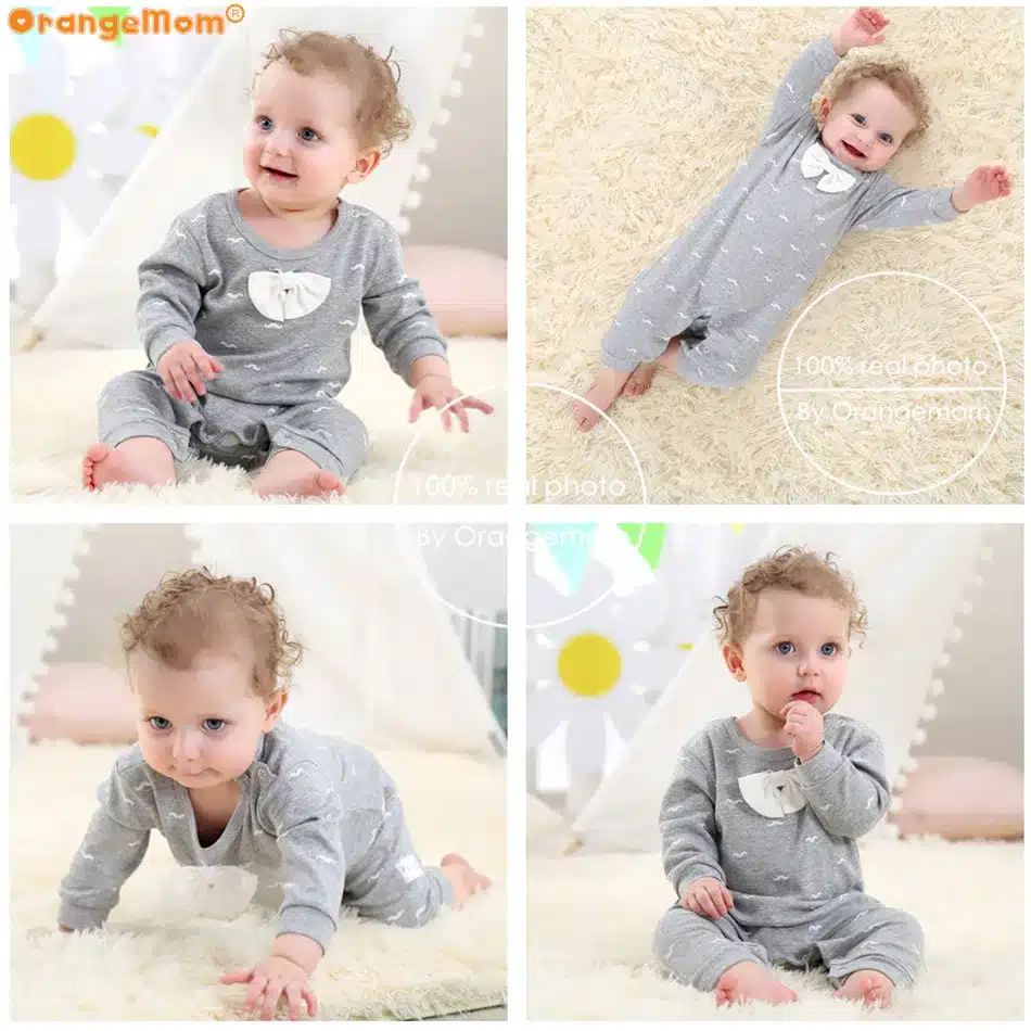 2018 spring - Autumn baby boy clothing Cotton Long Sleeved baby boy clothes ,cartoon Beard Gentleman baby romper Infantil babies 10
