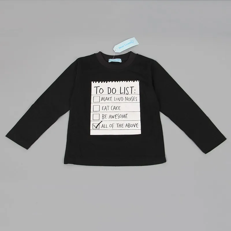 Bear Leader Baby boy clothes 2018 New Spring Dark Grey Long Sleeve t-shirt + casual long pants 2pcs suit kids clothes For 3-7Y 17