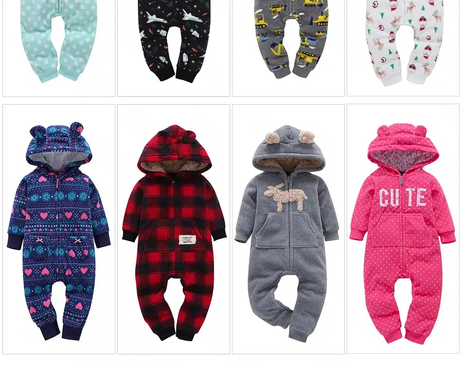 2018 New LimitedUnisex Print Full O-neck Autumn Winter Baby Clothes Boy Overalls Newborn One Piece Romper Girl 4