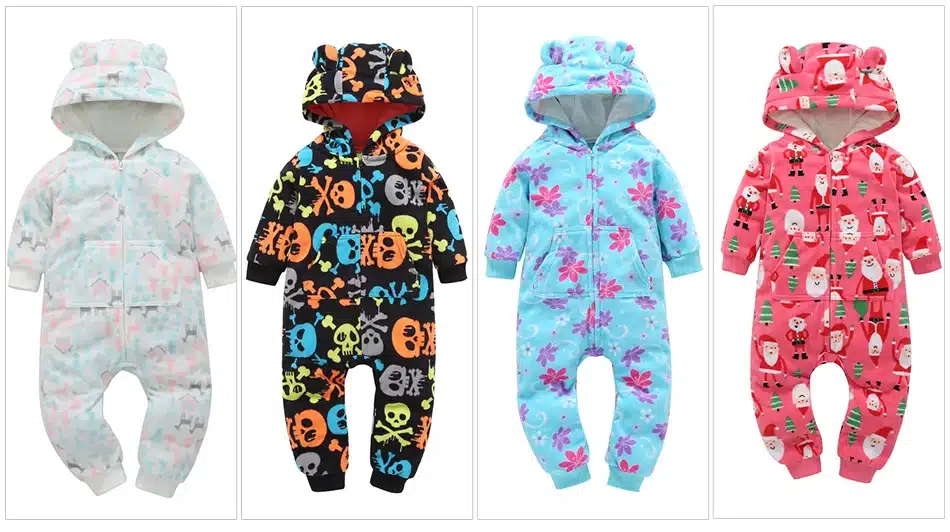 2018 New LimitedUnisex Print Full O-neck Autumn Winter Baby Clothes Boy Overalls Newborn One Piece Romper Girl 5