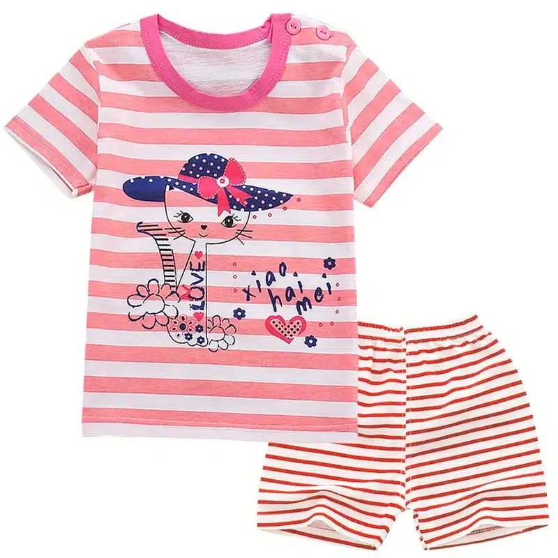 okoufen 2018 baby boy and girl body suit quality 100% cotton children t shirt summer cartoon kids clothing sets bobo choses 10
