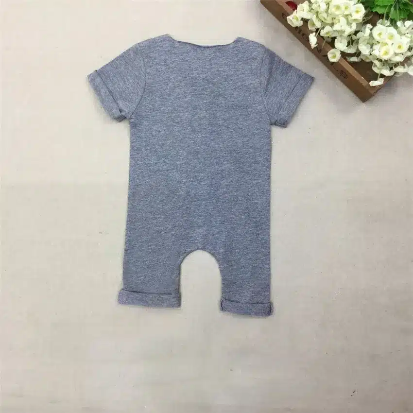 COSPOT Baby Boys Summer Short Rompers Boy Cotton Jumper Kids Fashion Plain Black Gray Jumpsuit 0-2Yrs 2018 New Arrival 30D 23