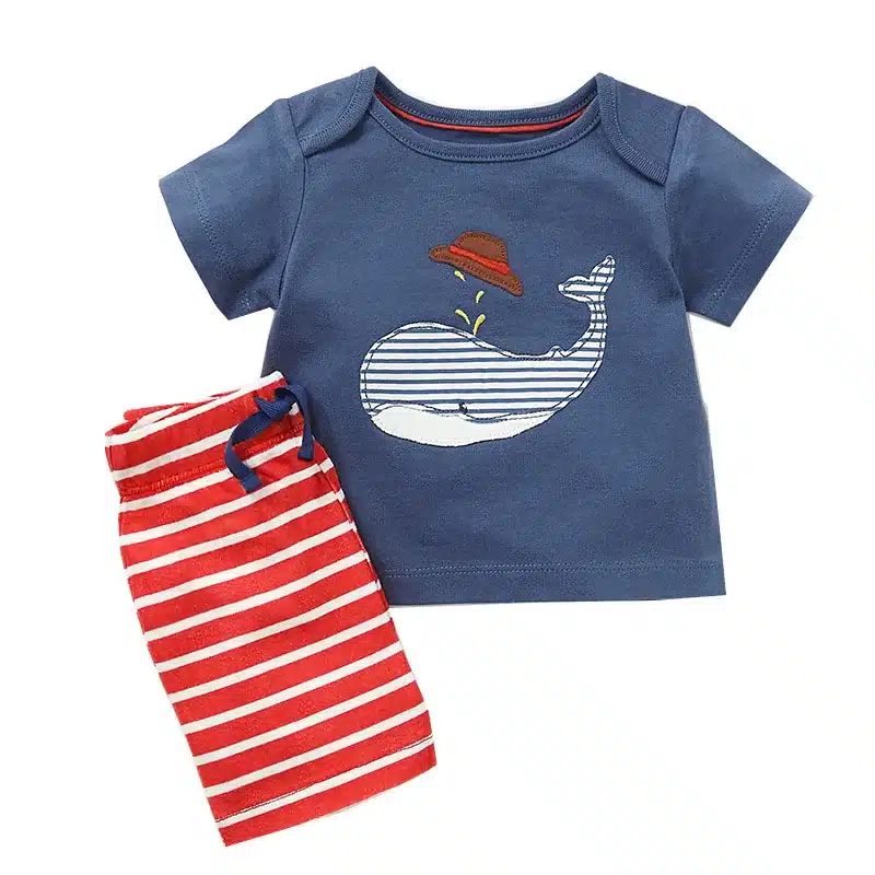 Kids Shorts Suits Children Tracksuit for Boys Sets 2018 Summer Baby Boy Clothes Animal Applique 2pcs Sport Suits Boys Clothing 13