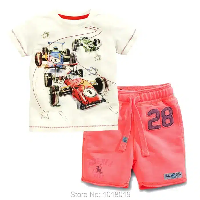 New 2018 Brand 100% Cotton Summer Baby Boys Clothes Set 2pcs Children Clothing Suit Bebe Kids Short Sleeve Clothes Set Baby Boys 10