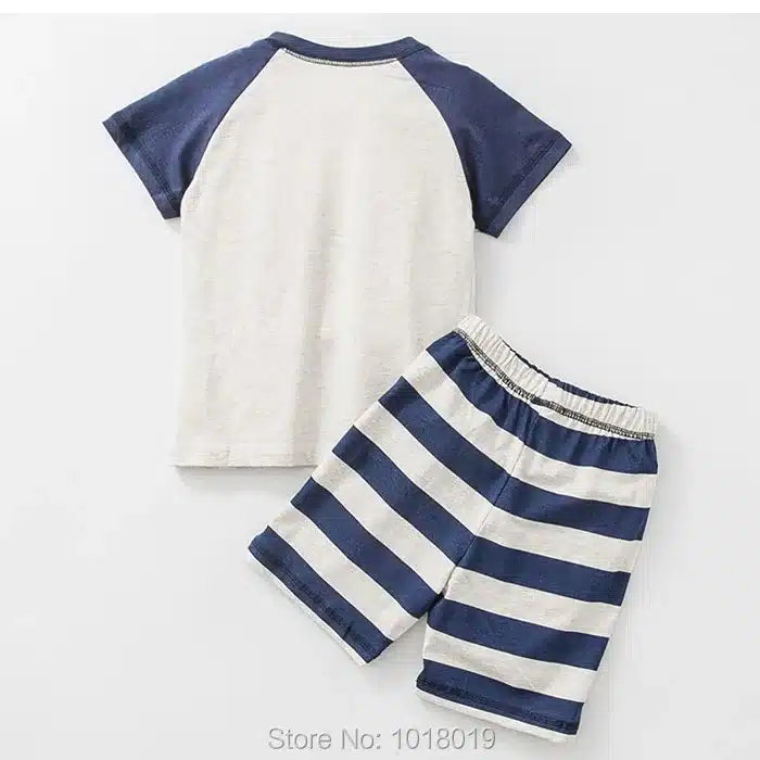 New 2018 Brand 100% Cotton Summer Baby Boys Clothes Set 2pcs Children Clothing Suit Bebe Kids Short Sleeve Clothes Set Baby Boys 13