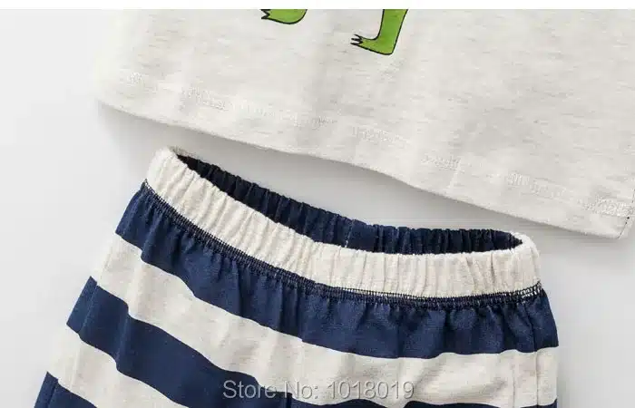 New 2018 Brand 100% Cotton Summer Baby Boys Clothes Set 2pcs Children Clothing Suit Bebe Kids Short Sleeve Clothes Set Baby Boys 18