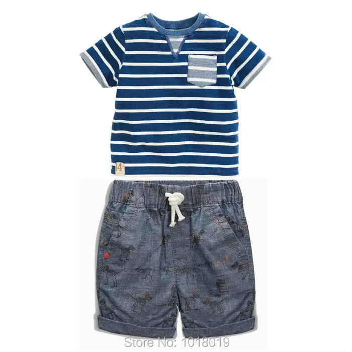 New 2018 Brand 100% Cotton Summer Baby Boys Clothes Set 2pcs Children Clothing Suit Bebe Kids Short Sleeve Clothes Set Baby Boys 59