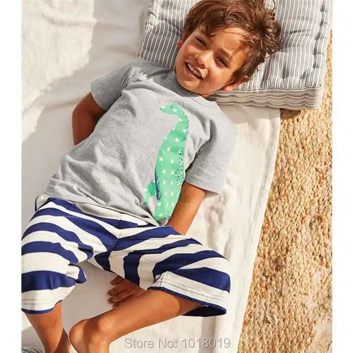New 2018 Brand 100% Cotton Summer Baby Boys Clothes Set 2pcs Children Clothing Suit Bebe Kids Short Sleeve Clothes Set Baby Boys 121