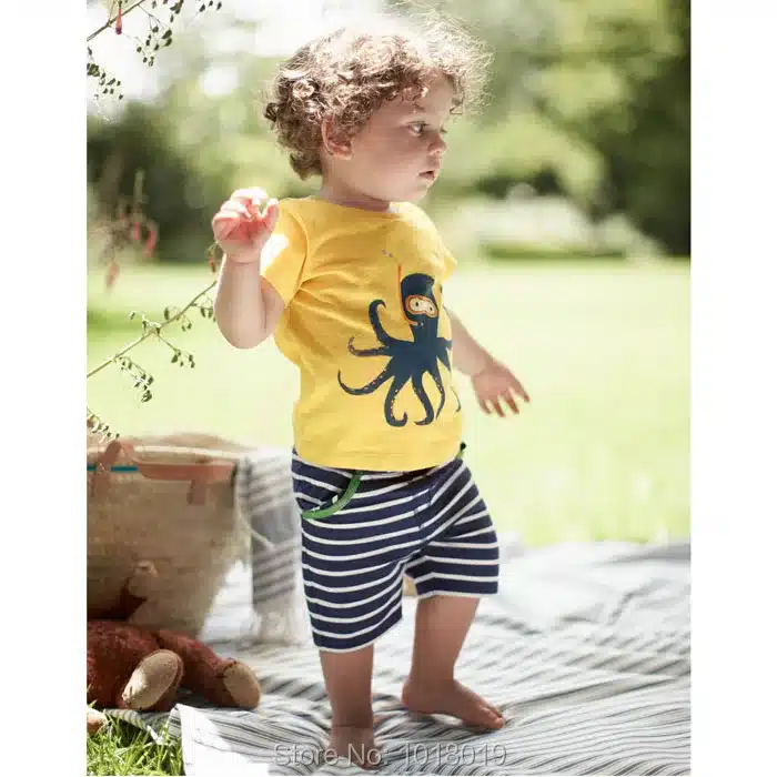 New 2018 Brand 100% Cotton Summer Baby Boys Clothes Set 2pcs Children Clothing Suit Bebe Kids Short Sleeve Clothes Set Baby Boys 138