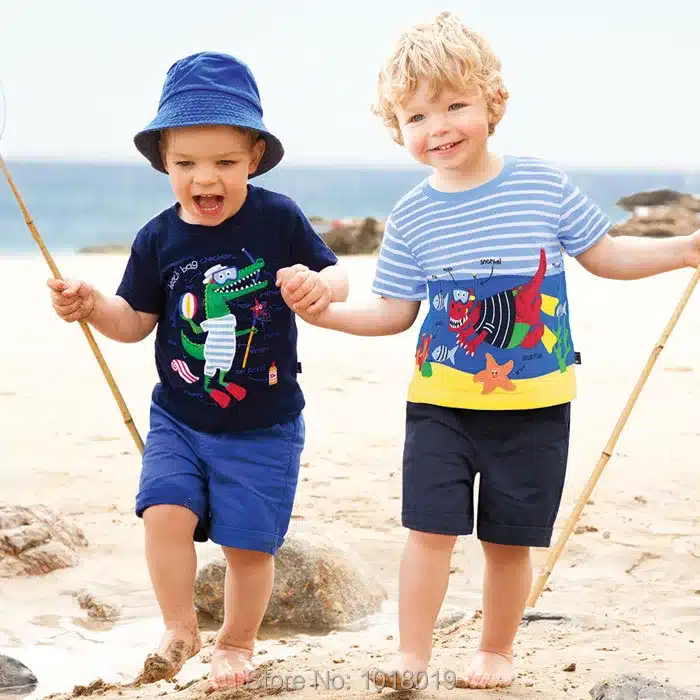 New 2018 Brand 100% Cotton Summer Baby Boys Clothes Set 2pcs Children Clothing Suit Bebe Kids Short Sleeve Clothes Set Baby Boys 150