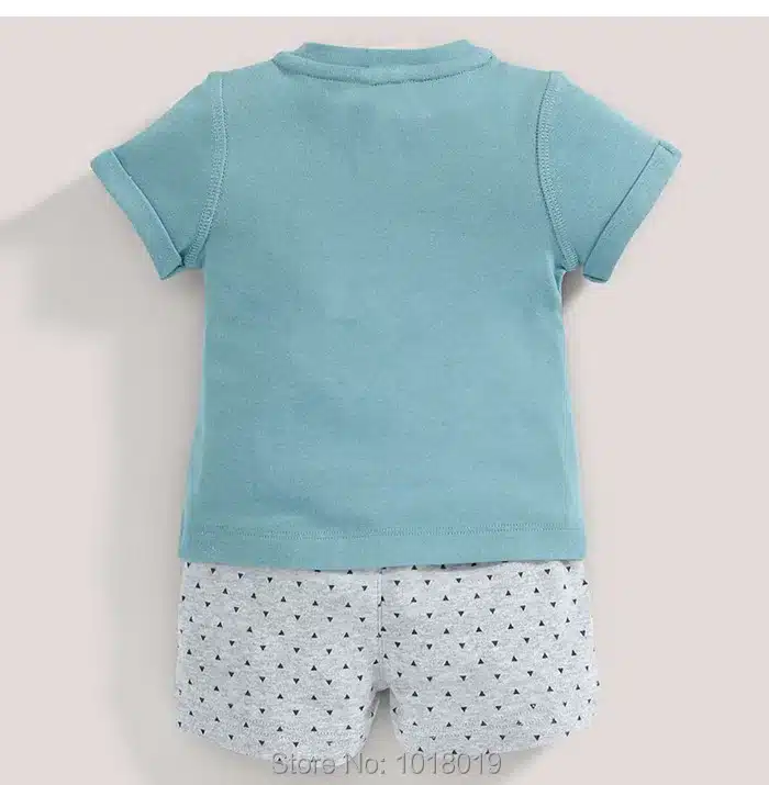 New 2018 Brand 100% Cotton Summer Baby Boys Clothes Set 2pcs Children Clothing Suit Bebe Kids Short Sleeve Clothes Set Baby Boys 191