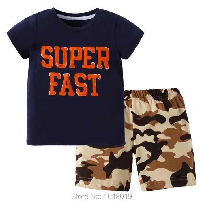 New 2018 Brand 100% Cotton Summer Baby Boys Clothes Set 2pcs Children Clothing Suit Bebe Kids Short Sleeve Clothes Set Baby Boys 219