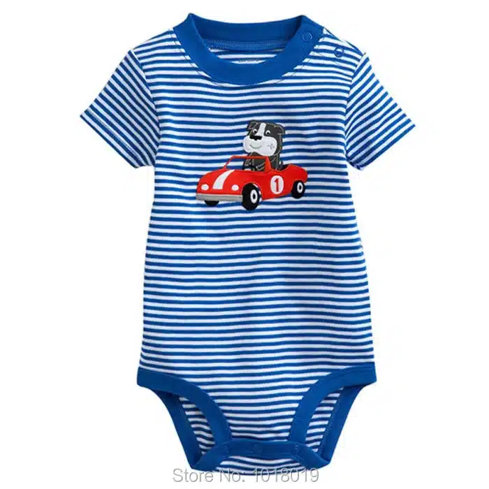 New 2018 Summer 100% Cotton Ropa Bebe Brand Newborn Baby Boys Clothing Creepers Jumpsuits Short Sleeve Rompers Baby Boys Clothes 89
