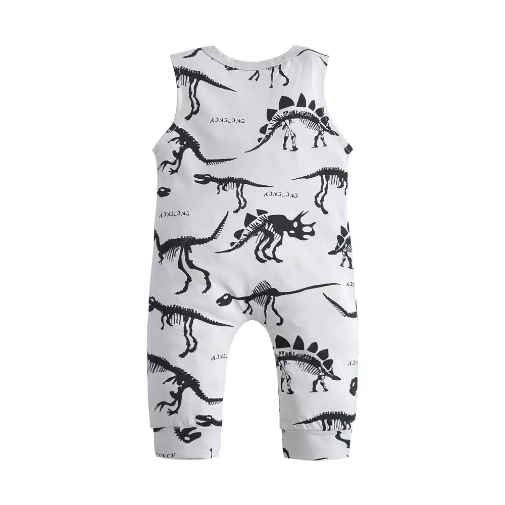 2018 Baby Summer Sale Baby Boy Girl Romper Unisex Cotton Newborn Toddler Clothes sleeveless Cartoon dinosaur Infant Jumpsuit 11