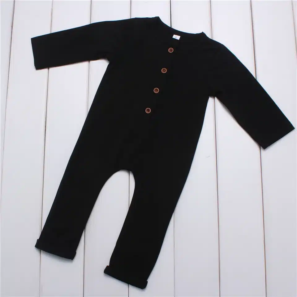 COSPOT Baby Boys Autumn Rompers Boy Cotton Long Sleeve Tank Jumpsuit Boy Spring Plain Color Black Gray Jumper 2018 New 35D 20