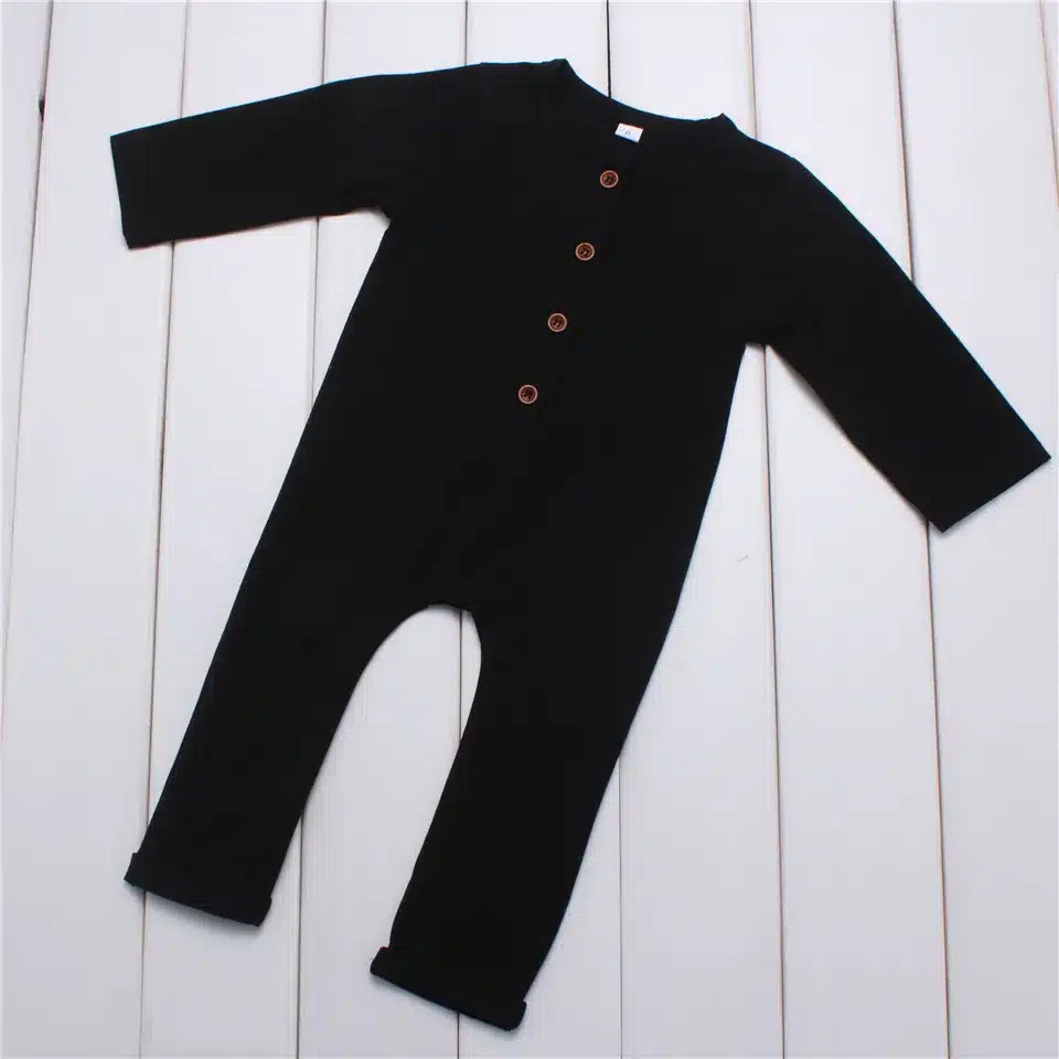 COSPOT Baby Boys Autumn Rompers Boy Cotton Long Sleeve Tank Jumpsuit Boy Spring Plain Color Black Gray Jumper 2018 New 35D 21