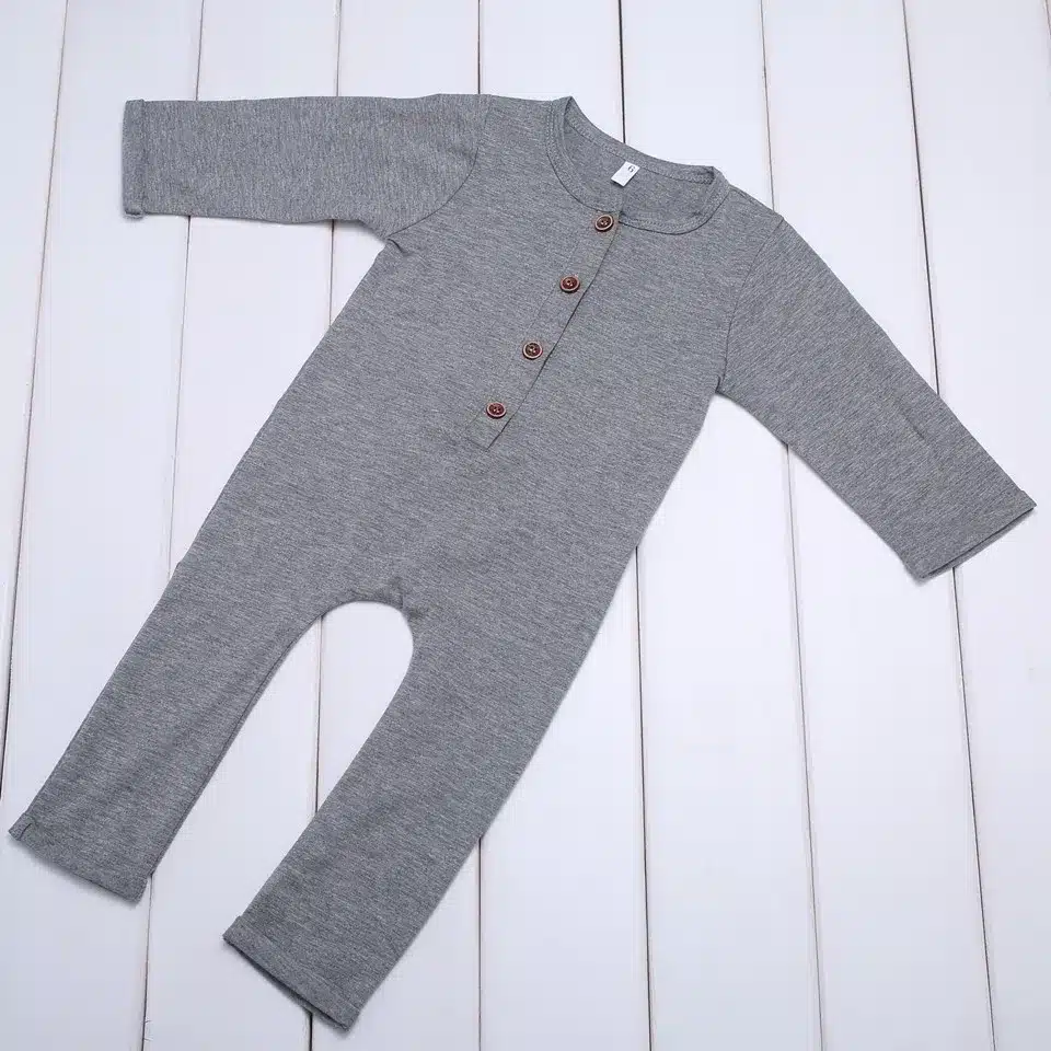 COSPOT Baby Boys Autumn Rompers Boy Cotton Long Sleeve Tank Jumpsuit Boy Spring Plain Color Black Gray Jumper 2018 New 35D 25