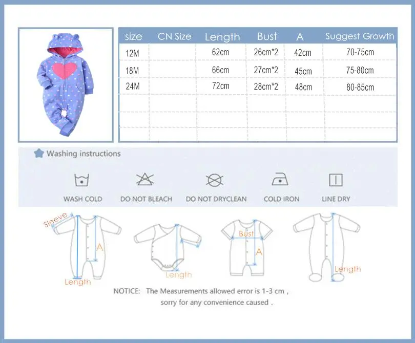 2018 spring jumpsuit baby girl clothing fleece romper baby coat 12M-24M kids costumes for boys clothes , body infant jackets 9