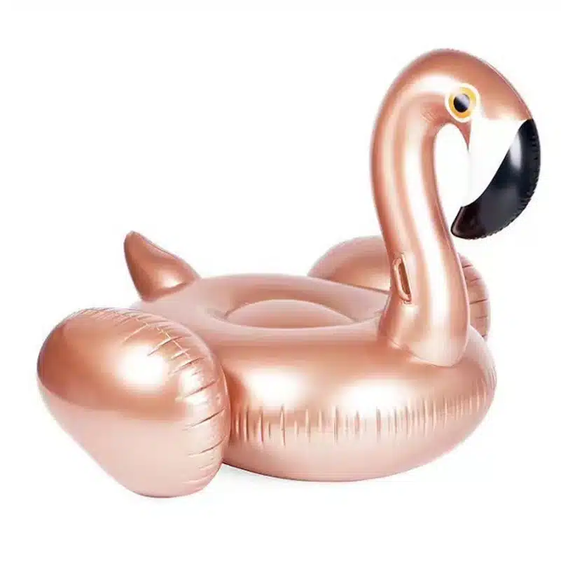YUYU Rose Gold Inflatable Flamingo Swimming Float Tube Raft Adult Giant pool Float Swimming Ring Summer Water Fun Pool Toys 11
