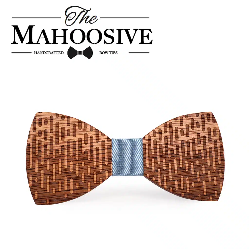 MAHOOSIVE Wood Bow Tie Wedding Decoration High Quality Handmade Wooden Bow Ties with Case Free Ultra-light Fashion 10