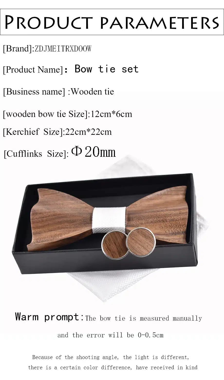 New 2017 3D wooden tie Cufflinks fashion wood bow tie wedding dinne3D Handmade corbata Wooden Ties Gravata set 10