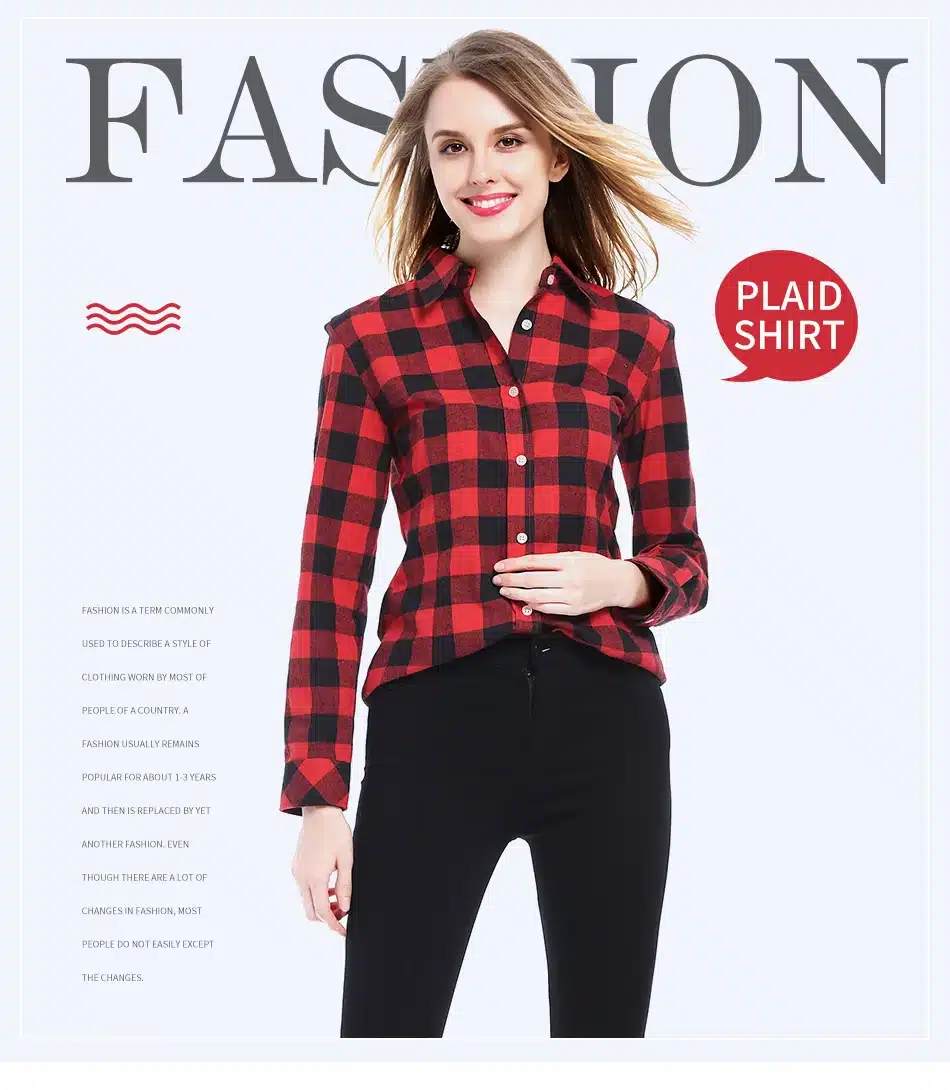 Women Shirt Blouses Plus Size 2018 Hot New Spring Flannel Cotton Long Sleeve Plaid Shirt Casual Female Loose College Style Tops 1